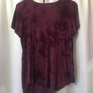Purple Tye-Dye Patterned T-Shirt